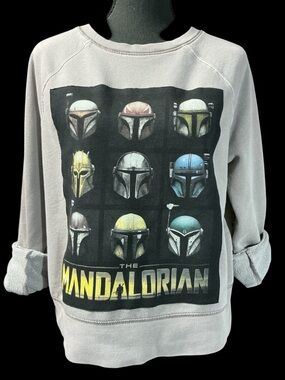 The Mandalorian Star Wars Graphic Upcycled Sweatshirt